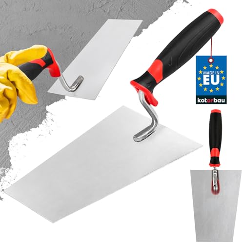 Edelstahl Trapezkelle 180 mm x 80 mm für Mauerarbeiten, professionell und langlebig
