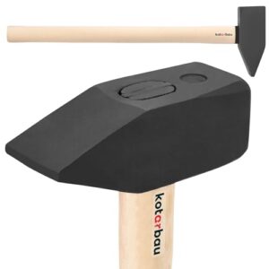 Hammer 8 kg mit Holzschaft, Stahlhammer und Schlosserfunktion für Handwerker und Heimwerker