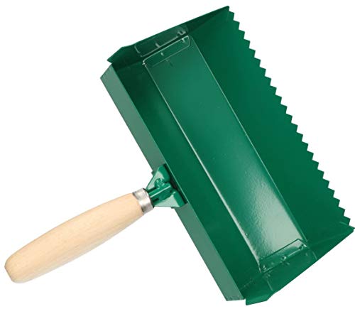 KOTARBAU Klebekelle 100 – 420 mm Holzgriff, Plankelle, Porenbetonkelle, Gasbetonkelle, Mörtelbettkelle, Plansteinkelle, Betonschaufel, Rechteckzahnung
