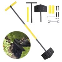 Kantenstecher mit langem Gummigriff und breiter Fußplatte zum präzisen Rasenkantenschneiden im Garten
