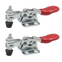 Kniehebelspanner, Metall Horizontal Toggle Clamp, Waagerechtspanne, Knebelklemme, GH-201 Horizontaler Schnellspanner, Rutscht Nicht, horizontal für Maschinenbetrieb, Zimmerei, Schweißen, 2 Stück