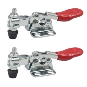 Kniehebelspanner, Metall Horizontal Toggle Clamp, Waagerechtspanne, Knebelklemme, GH-201 Horizontaler Schnellspanner, Rutscht Nicht, horizontal für Maschinenbetrieb, Zimmerei, Schweißen, 2 Stück
