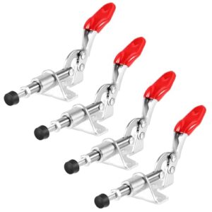 Vier Kniehebelspanner mit Push-Pull-Design, geeignet für den Maschinenbetrieb, die Zimmerei und das Schweißen