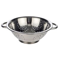 Massives Küchensieb aus Edelstahl mit 24 cm Durchmesser zum Abtropfen von Salat, Nudeln und mehr