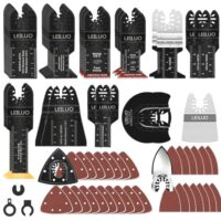 LEILUO 116 teiliges Multitool Sägeblatt Set, universelles Zubehör für oszillierende Werkzeuge, mit Aufbewahrungstasche, kompatibel mit Einhell Makita DTM51Z Dremel Parkside und mehr