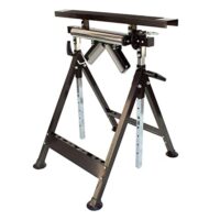Multifunktions Arbeitsbock mit 4 Funktionen, V Rollenbock höhenverstellbar 83-129 cm, Klappbock, Montagebock klappbar, Kugelauflage, Gestell aus Stahl, ideal für Montage, Sägen, Fräsen