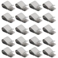 Befestigungsclips aus Edelstahl für Lichtschachtabdeckungen und Gitter mit silberfarbenem U-Clip für 3,5 mm Rohr