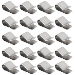 Befestigungsclips aus Edelstahl für Lichtschachtabdeckungen und Gitter mit silberfarbenem U-Clip für 3,5 mm Rohr