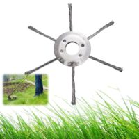 LUMOOM Stahldraht Freischneider, Unkrautbürste für Rasentrimmer, 180mm Stahldraht Rasentrimmerkopf, effektive Moosentfernung und Unkraut entfernen