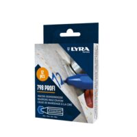 LYRA 798 Profi Wachs-Signierkreide, professionelle Markierungen auf vielen Untergründen, Box mit 12 blauen Kreiden