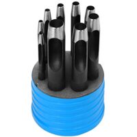 Komplettes Locheisen-Set für präzises Stanzen von Löchern in Pappe, Gummi, Leder und weichen Werkstoffen