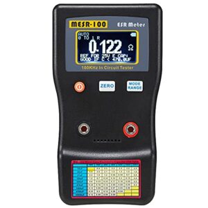 Digitales ESR Messgerät, automatische Bereichswahl, 0.001R bis 100R Schaltung, Widerstand und Kapazitätsprüfung, Hintergrundbeleuchtung, Doppelanschluss, für Reparatur von TV/LCD/Audio-Platinen