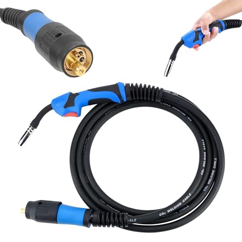 MIG MAG Schweißbrenner MB15 AK 5m Schlauchpaket Schutzgas WIG Schlauchpaket EURO Zentralanschluss Mig Mag Schweissgerät Schweißzubehör Leicht Flexibel Kopf für Schweißgeräte CO² Schweißen