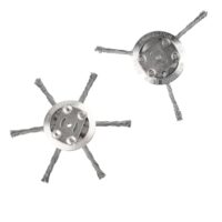2 Stück Unkrautbürste für Rasentrimmer, 6 & 3 Kopf Drahtbürste Freischneider, Grasschneidekopf aus Stahldraht, Motorsense Zubehör, für Makita und Einhell Akku Trimmer