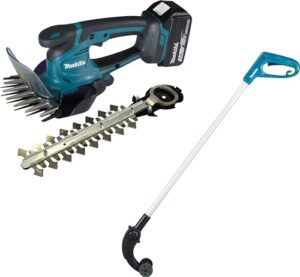 Makita Akku-Gras-/Strauchschere DUM604RFX1 - effektive und praktische Lösung für Gartenarbeit, elektronischer Überlastschutz, ergonomisch geformter Griff, verschiedene Schnitthöhen, leicht wechselbare Klingen