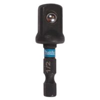Makita Impact Adapter für Werkzeuge mit 1/4" Sechskant und 1/2" Vierkant, 50 mm, schwarz