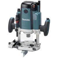 Makita RP2302FC07 Oberfräse 2.300 W im MAKPAC, hohe Leistung, Anti-Restart-Funktion, leuchtstarke Doppel-LED und 3-stufige Revolver-Tiefeneinstellung