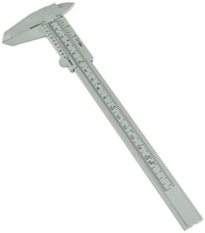 Mannesmann Kunststoff-Schieblehre 150 mm mit Messbereich von 0-150mm und Nonius-Anzeige auf 1/20mm geteilt