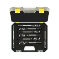 Holzbohrer Set mit 8 Schneckenbootern für verschiedene Durchmesser, ideal für Weichholz, Hartholz, MDF und andere Holzarten.