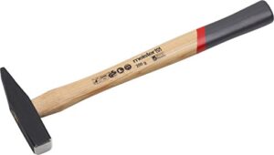 Meister Schlosserhammer mit 200g Kopfgewicht, robuster Stiel aus Hickoryholz, Ingenieurhammer für verschiedene Arbeiten im häuslichen Alltag
