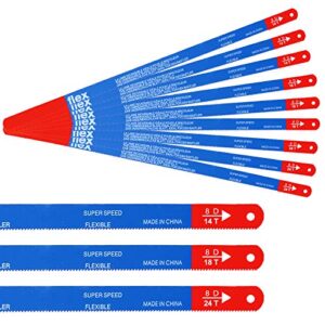 30 Stück Metallsägeblatt 300mm, JatilEr Bi-Metall Handsägeblatt Handbügelsägeblätter Eisensägeblätter Sägeblatt Bügelsäge für den täglichen Gebrauch mit flexiblen Material und hoher Schneidleistung