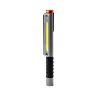 Wiederaufladbare Arbeitsleuchte mit COB-Technologie und magnetischem Fuß, 500 Lumen Helligkeit, Stahlgrau