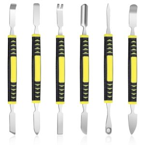 Nogeqi 6 Stück Elektronik Reparaturwerkzeug Öffnungswerkzeug Profi Metall Brecheisen Set für Tablets Laptop Handy