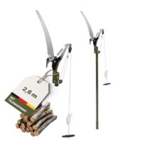 NovaTerra Astsäge mit Teleskopgriff 2in1, Astsäge Baumsäge mit Einstellbare Stiel, Schneidet Sauber und Schnell, Höhenverstellbar, 2.6m