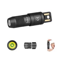 Taschenlampe mit magnetischer Basis, 50LM, 19,5g, EOS Schlüsselbund Handlampe, IPX6 Kleine Flashlight für Camping, Outdoor, Notfälle