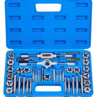 Gewindenschneider Set für DIY Heimwerker, Metrisch M3-M12 Gewindebohrer und Schneideisen zum Gewindeschneiden und Nachschneiden von Innen- und Außengewinden
