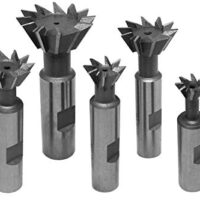 Winkelfräser-Set mit 5 hochwertigen HSS-Fräsern, Durchmesser von 13 bis 32 mm und Winkel von 60°, ideal für verschiedene Anwendungen in der Holzbearbeitung