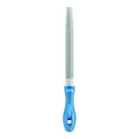 Werkstattfeile Halbrund-spitz, 200 mm, halbrunde Spitze, Kreuzhieb H2 auf zwei Seiten, inkl. Ergonomie-Feilenheft für universelle Schrupp- und Schlichtarbeiten geeignet