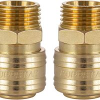 Schnellkupplung für Druckluft, 2x Verbindung für NW 7,2 mit 1/2 Zoll Außengewinde, für Druckluft-Anschluss und -Tools