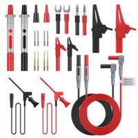 Multimeter Messleitungen Set mit 8 Stücken Sonden, Krokodilklemmen und Spatenstecker für Multimeter und Strommesszange