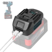 QUPERR EIN18MT USB-Akku-Adapter, Akku-Konverter mit USB/Type-C Ladeanschluss für Makita 18V Werkzeuge