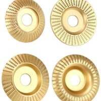 Holzschleifscheiben-Satz für Winkelschleifer, 4 Stück, Innendurchmesser 22,2 mm, ideal zum Holzformen, Schnitzen und Polieren