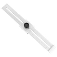 QWORK Präzisions Streichmaß Kohlenstoffstahl Parallel Anreißer mit Lasergravierter Skala - 300 mm Meßbereich