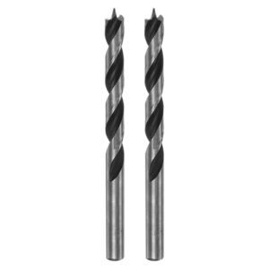 Zwei Holzbohrer mit 7,5 mm Durchmesser aus Kohlenstoffstahl für verschiedene Materialien wie Weichholz, Hartholz und Kunststoff. Ideal für Schreiner und Holzbearbeitung.
