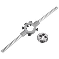 Hochwertiges Werkzeug mit Rundschneideisen und 25mm Schneideisenhalter für verschiedene Anwendungen, passend für 5/16" (UNC/UNF) / Metrisch M7-M9 / 25mm Außendurchmesser
