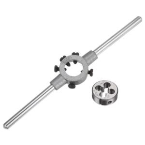 Hochwertiges Werkzeug mit Rundschneideisen und 25mm Schneideisenhalter für verschiedene Anwendungen, passend für 5/16" (UNC/UNF) / Metrisch M7-M9 / 25mm Außendurchmesser