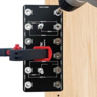 Regalstiftvorrichtung für 6 mm und 5 mm Regalstifte, Bohrschablonen für Regalstifte mit System Standard 32 mm Abstand, Regalstiftlöcher für Schränke für Holzbearbeitung DIY Werkzeug