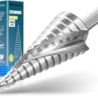 Rekovan Stufenbohrer, Profi HSS Ø 4-32mm, Kegelbohrer für Metall, Edelstahl, Kunststoff, Holz, Schälbohrer mit 10mm Schaft für jedes Bohrfutter