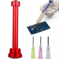 Metall-Auspresspistole aus Aluminiumlegierung für präzises Handdosieren von Lötpasten oder Flüssigkeiten, 14 mm Kolben Durchmesser und 80 mm Länge