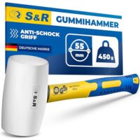Gummihammer mit rutschfestem stoßdämpfendem Fiberglasstiel, ideal für empfindliche Oberflächen
