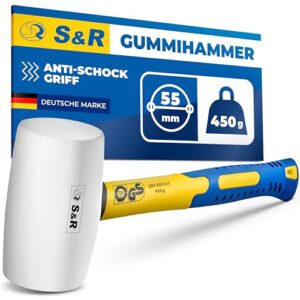 Gummihammer mit rutschfestem stoßdämpfendem Fiberglasstiel, ideal für empfindliche Oberflächen
