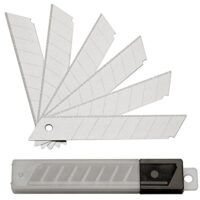 SBS Abbrechklingen, 100 Stück, 18 mm breit, 0,5 mm stark, Cutterklingen Ersatzklingen für Heimwerker und Handwerker
