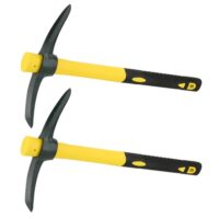 Robuste Spitzhacke für Gartenarbeit, Camping, Prospektion und Jagd mit Stahlkopf und Fiberglasgriff