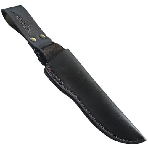 Universell Echt Messerscheide aus Leder für das Outdoor-Messer - Lederscheide mit Befestigung für maximalen Komfort und Sicherheit