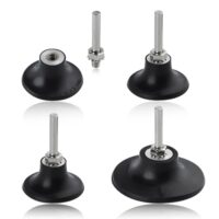 SPEEDWOX Roll Lock Disc Pad Halter zum Schleifen und Polieren mit 1/4'' Schaft und Heavy-Duty Black Rubber Pad