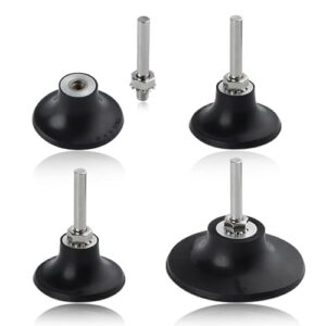 SPEEDWOX Roll Lock Disc Pad Halter zum Schleifen und Polieren mit 1/4'' Schaft und Heavy-Duty Black Rubber Pad